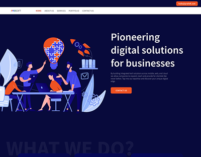 Software Company Landing Page Design