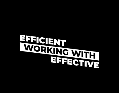 Working With Effective and Efficient