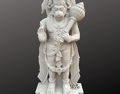 Standing Hanuman Stone Statue 5ft