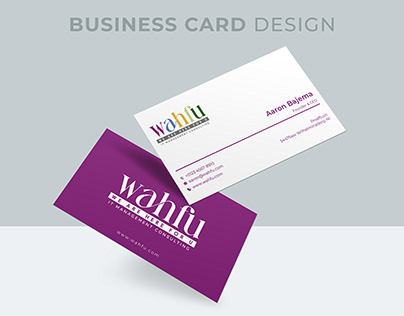 Creative Corporate Business Card Design For Wahfu