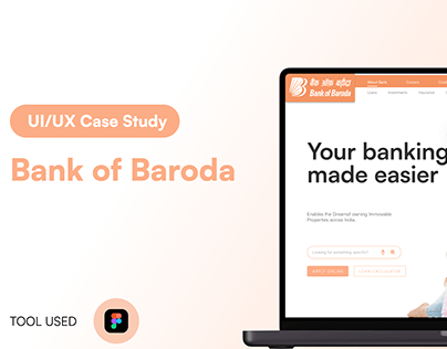Project thumbnail - Bank of Baroda redesign case study