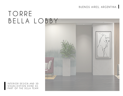 Torre Bella Lobby. Work as part of the DGLA team