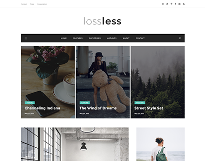 LossLess - Blog PSD Template