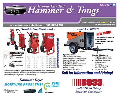 May-July Monument Sales 2016 Granite City Tool Flyer