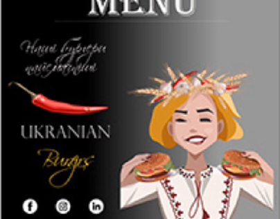 banners for cafes and burger joints in Ukrainian style