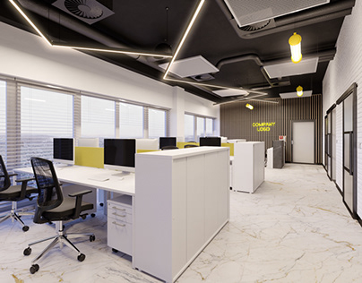 Office interior design | modern | marble