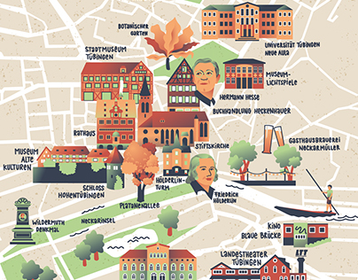 Illustrated city map