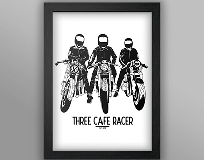 Three Cafe Racer Illustration