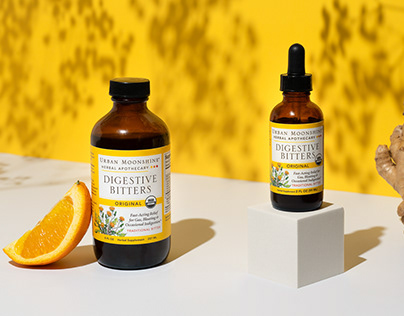 Digestive Bitters Supplement Drops Product Photography