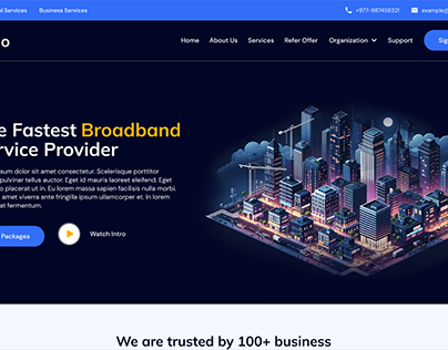 Homepage For Internet Service Provider (ISP)