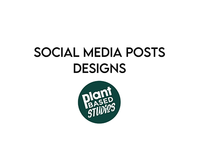 Social Media Posts Designs For Plant Based Studios