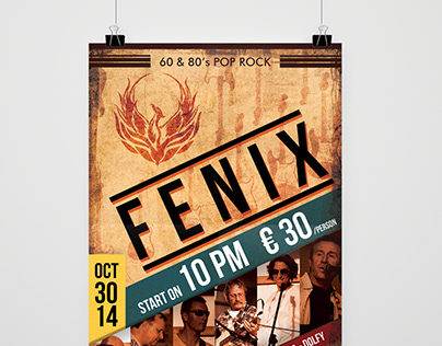 Fenix 80's Band Event Poster