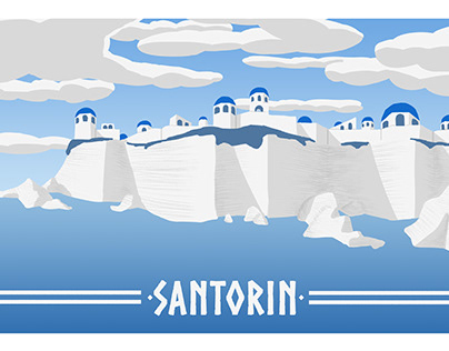 Carte Postale Santorin