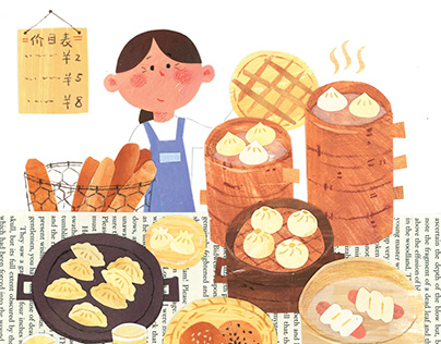 Collage Art--- Chinese Breakfast