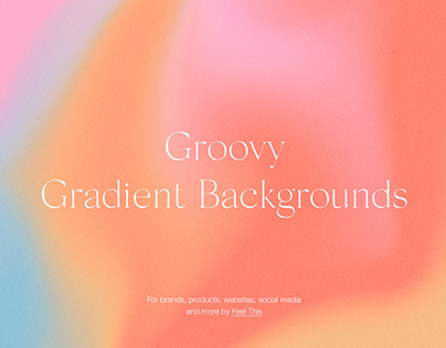 Groovy Colorful Gradient Backgrounds With Grain Texture