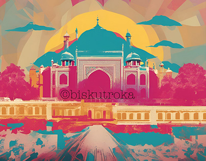 Taj Mahal Pop Art