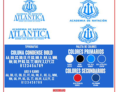 Academia de natación Atlantica, Brand design.