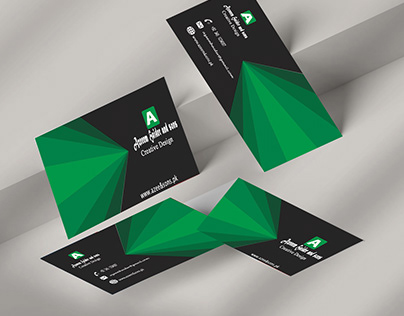 Green and Black Corporate Business Card
