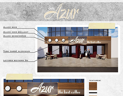 Conception façade café Azur