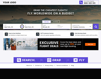 Flight Langing Page and Listing Page