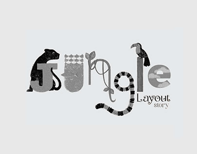 Jungle Layout (black & white)