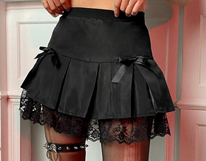 $15 Black Tiered Mini Skirt