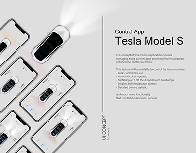 UI Concept | Control App Tesla Model S