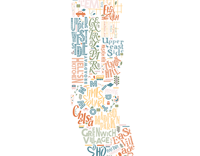 Manhattan Typography Map