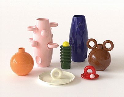 Modele 3D obiektów ceramicznych Malwiny Konopackiej
