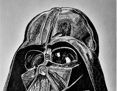 Darth Vader Ink Drawing