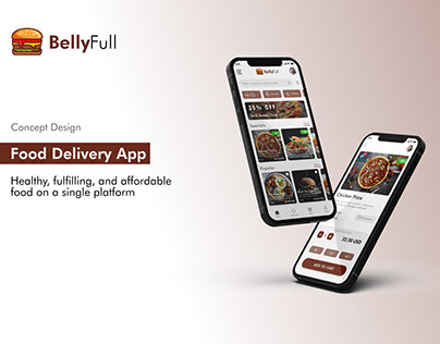 BellyFull - Food Delivery App Design Concept
