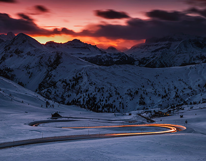 Sunset in Dolomiti