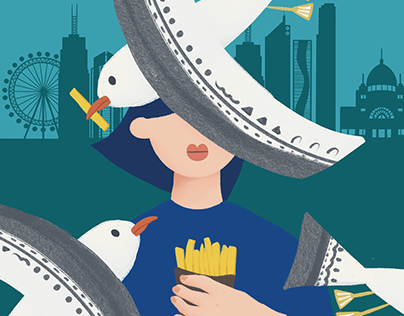 Seagulls in the city | Poster Design \ Map Design