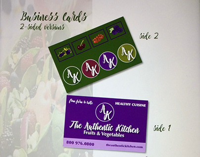The Authentic Kitchen: Business Cards