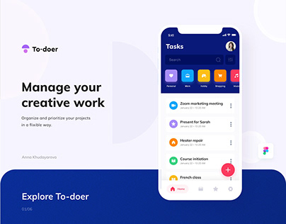 Task manager app | UX/UI design