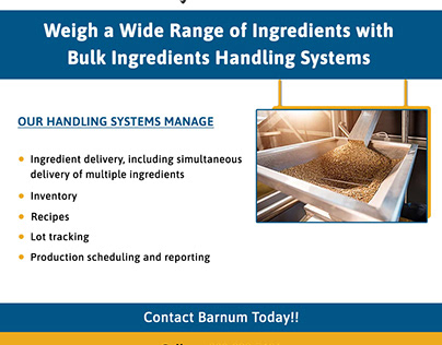 Bulk ingredients handling systems-Barnum Mechanical