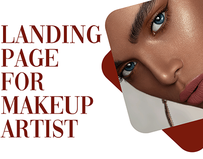 Landing page for makeup artist