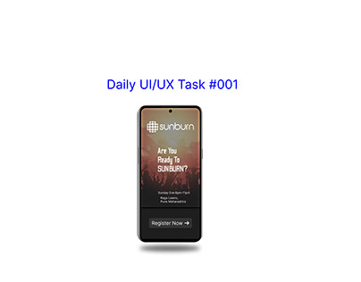 Daily UI/UX Task 001 { Sunburn Signup }