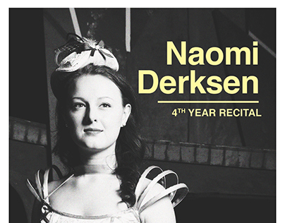 Poster Design - Naomi Derksen 4th Year Recital