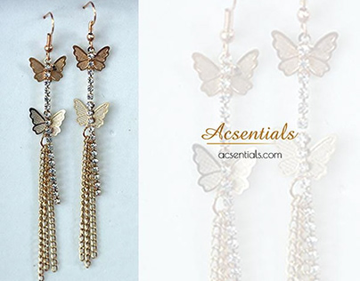 Butterfly Fly Gold Earrings