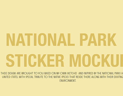 National Park Sticker Mockups