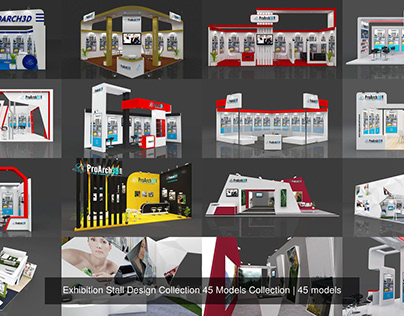 Collection of 45 3d Exhibition Stall Designs