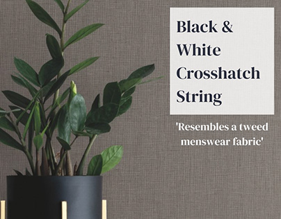 Black & White Crosshatch String - Image