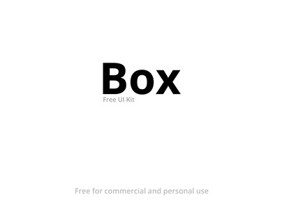 Box - UI Kit Free for Adobe XD