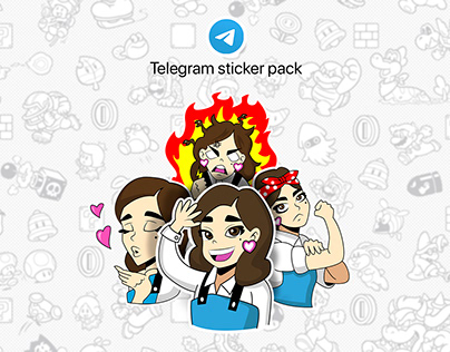 Telegram sticker pack "barista girl"