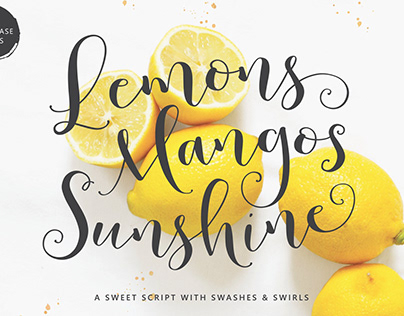 Lemons Mangos Sunshine Hand-lettered Script