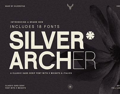 Project thumbnail - Silver Archer - An 18-Font Classic Sans Typeface