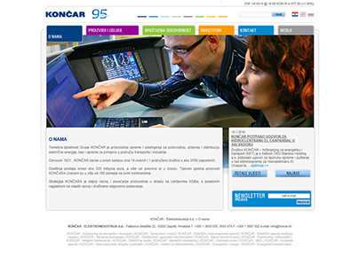 Končar corporate web design 2003-2017
