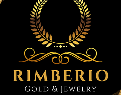 Black Gold Luxury Initial Jewelry Shop Logo