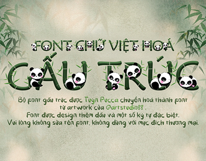 Cute Panda Vietnam Font